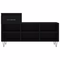 vidaXL Shoe Cabinet Shoe Cupboard Shoe Storage Rack Shelf Engineered Wood - black - Additional view 4
