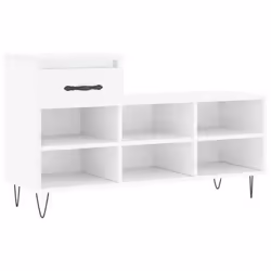vidaXL Shoe Cabinet Shoe Cupboard Shoe Storage Rack Shelf Engineered Wood - high gloss white