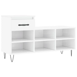 vidaXL Shoe Cabinet Shoe Cupboard Shoe Storage Rack Shelf Engineered Wood - high gloss white
