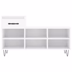 vidaXL Shoe Cabinet Shoe Cupboard Shoe Storage Rack Shelf Engineered Wood - high gloss white - Additional view 4