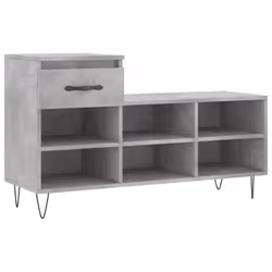 vidaXL Shoe Cabinet Shoe Cupboard Shoe Storage Rack Shelf Engineered Wood - concrete grey