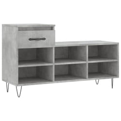 vidaXL Shoe Cabinet Shoe Cupboard Shoe Storage Rack Shelf Engineered Wood - concrete grey