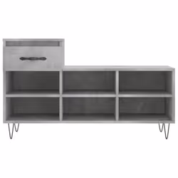 vidaXL Shoe Cabinet Shoe Cupboard Shoe Storage Rack Shelf Engineered Wood - concrete grey - Additional view 4