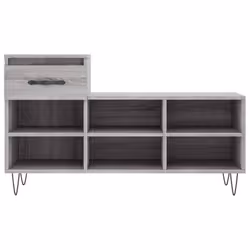 vidaXL Shoe Cabinet Shoe Cupboard Shoe Storage Rack Shelf Engineered Wood - grey sonoma - Additional view 4