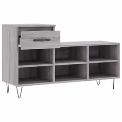 vidaXL Shoe Cabinet Shoe Cupboard Shoe Storage Rack Shelf Engineered Wood - grey sonoma - Additional view 5