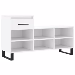 vidaXL Shoe Cabinet Shoe Cupboard Shoe Storage Rack Shelf Engineered Wood - white