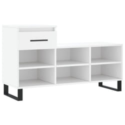 vidaXL Shoe Cabinet Shoe Cupboard Shoe Storage Rack Shelf Engineered Wood - white
