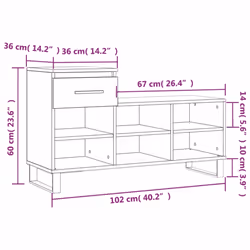 vidaXL Shoe Cabinet Shoe Cupboard Shoe Storage Rack Shelf Engineered Wood - white