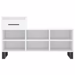 vidaXL Shoe Cabinet Shoe Cupboard Shoe Storage Rack Shelf Engineered Wood - white - Additional view 4