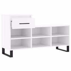 vidaXL Shoe Cabinet Shoe Cupboard Shoe Storage Rack Shelf Engineered Wood - white - Additional view 5