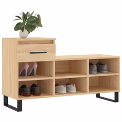 vidaXL Shoe Cabinet Shoe Cupboard Shoe Storage Rack Shelf Engineered Wood - sonoma oak