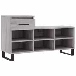 vidaXL Shoe Cabinet Shoe Cupboard Shoe Storage Rack Shelf Engineered Wood - grey sonoma
