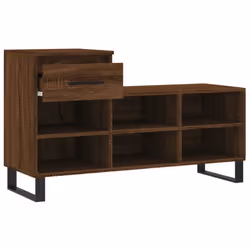 vidaXL Shoe Cabinet Shoe Cupboard Shoe Storage Rack Shelf Engineered Wood - brown oak - Additional view 5