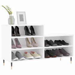 vidaXL Shoe Cabinet Shoe Cupboard Shoe Storage Rack Shelf Engineered Wood - white