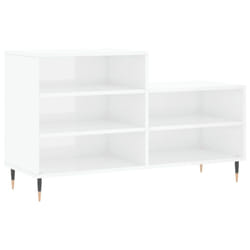 vidaXL Shoe Cabinet Shoe Cupboard Shoe Storage Rack Shelf Engineered Wood - high gloss white