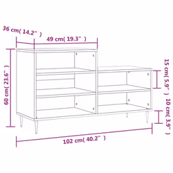 vidaXL Shoe Cabinet Shoe Cupboard Shoe Storage Rack Shelf Engineered Wood - high gloss white - Additional view 9