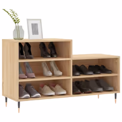 vidaXL Shoe Cabinet Shoe Cupboard Shoe Storage Rack Shelf Engineered Wood - sonoma oak