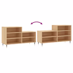 vidaXL Shoe Cabinet Shoe Cupboard Shoe Storage Rack Shelf Engineered Wood - sonoma oak - Additional view 6
