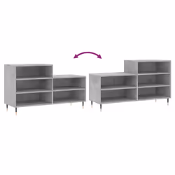 vidaXL Shoe Cabinet Shoe Cupboard Shoe Storage Rack Shelf Engineered Wood - concrete grey - Additional view 6