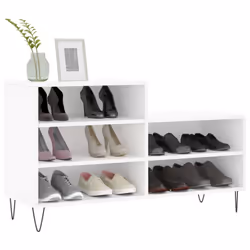 vidaXL Shoe Cabinet Shoe Cupboard Shoe Storage Rack Shelf Engineered Wood - white