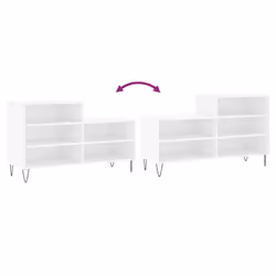vidaXL Shoe Cabinet Shoe Cupboard Shoe Storage Rack Shelf Engineered Wood - white - Additional view 6