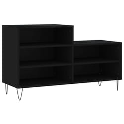 vidaXL Shoe Cabinet Shoe Cupboard Shoe Storage Rack Shelf Engineered Wood - black