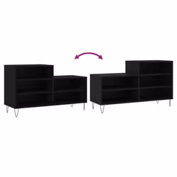 vidaXL Shoe Cabinet Shoe Cupboard Shoe Storage Rack Shelf Engineered Wood - black - Additional view 6