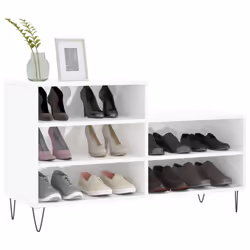vidaXL Shoe Cabinet Shoe Cupboard Shoe Storage Rack Shelf Engineered Wood - high gloss white