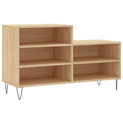 vidaXL Shoe Cabinet Shoe Cupboard Shoe Storage Rack Shelf Engineered Wood - sonoma oak
