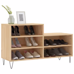 vidaXL Shoe Cabinet Shoe Cupboard Shoe Storage Rack Shelf Engineered Wood - sonoma oak