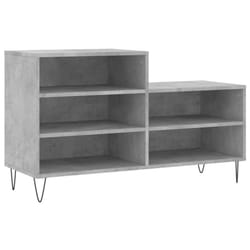 vidaXL Shoe Cabinet Shoe Cupboard Shoe Storage Rack Shelf Engineered Wood - concrete grey