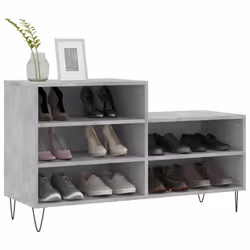 vidaXL Shoe Cabinet Shoe Cupboard Shoe Storage Rack Shelf Engineered Wood - concrete grey