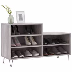 vidaXL Shoe Cabinet Shoe Cupboard Shoe Storage Rack Shelf Engineered Wood - grey sonoma