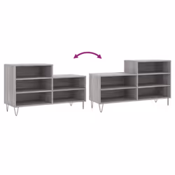 vidaXL Shoe Cabinet Shoe Cupboard Shoe Storage Rack Shelf Engineered Wood - grey sonoma - Additional view 6