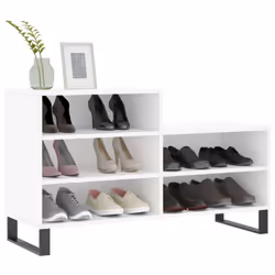 vidaXL Shoe Cabinet Shoe Cupboard Shoe Storage Rack Shelf Engineered Wood - white