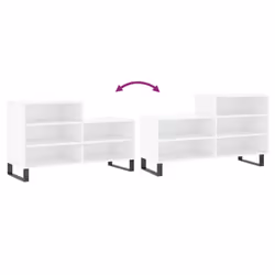 vidaXL Shoe Cabinet Shoe Cupboard Shoe Storage Rack Shelf Engineered Wood - white - Additional view 6