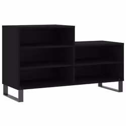vidaXL Shoe Cabinet Shoe Cupboard Shoe Storage Rack Shelf Engineered Wood - black