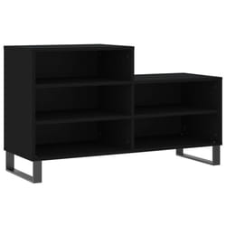 vidaXL Shoe Cabinet Shoe Cupboard Shoe Storage Rack Shelf Engineered Wood - black