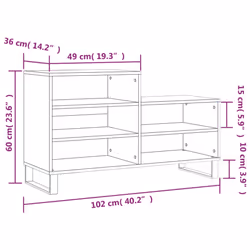 vidaXL Shoe Cabinet Shoe Cupboard Shoe Storage Rack Shelf Engineered Wood - black - Additional view 9