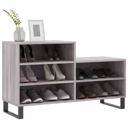 vidaXL Shoe Cabinet Shoe Cupboard Shoe Storage Rack Shelf Engineered Wood - grey sonoma