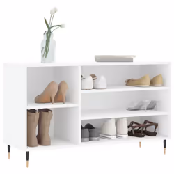 vidaXL Shoe Cabinet Shoe Cupboard Shoe Storage Rack Shelf Engineered Wood - white