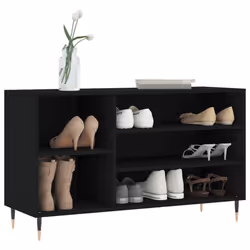 vidaXL Shoe Cabinet Shoe Cupboard Shoe Storage Rack Shelf Engineered Wood - black