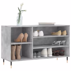 vidaXL Shoe Cabinet Shoe Cupboard Shoe Storage Rack Shelf Engineered Wood - concrete grey