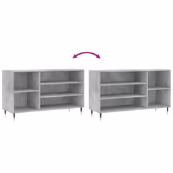 vidaXL Shoe Cabinet Shoe Cupboard Shoe Storage Rack Shelf Engineered Wood - concrete grey - Additional view 6