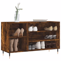 vidaXL Shoe Cabinet Shoe Cupboard Shoe Storage Rack Shelf Engineered Wood - smoked oak