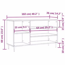 vidaXL Shoe Cabinet Shoe Cupboard Shoe Storage Rack Shelf Engineered Wood - grey sonoma - Additional view 9