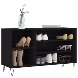 vidaXL Shoe Cabinet Shoe Cupboard Shoe Storage Rack Shelf Engineered Wood - black