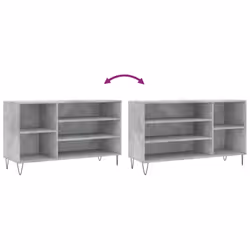 vidaXL Shoe Cabinet Shoe Cupboard Shoe Storage Rack Shelf Engineered Wood - concrete grey - Additional view 6