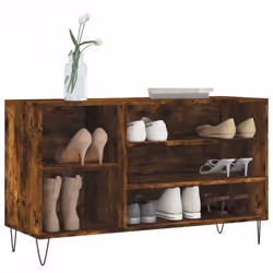vidaXL Shoe Cabinet Shoe Cupboard Shoe Storage Rack Shelf Engineered Wood - smoked oak