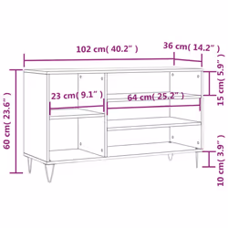 vidaXL Shoe Cabinet Shoe Cupboard Shoe Storage Rack Shelf Engineered Wood - grey sonoma - Additional view 9